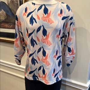 Nally & Millie Pink and Blue Floral Long Sleeve Top